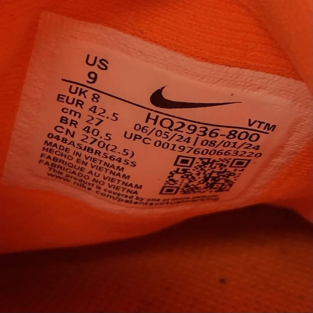 Nike Journey Run Premium Hyper Sneakers Mens 9 Orange HQ2936-800 Athletic Shoes